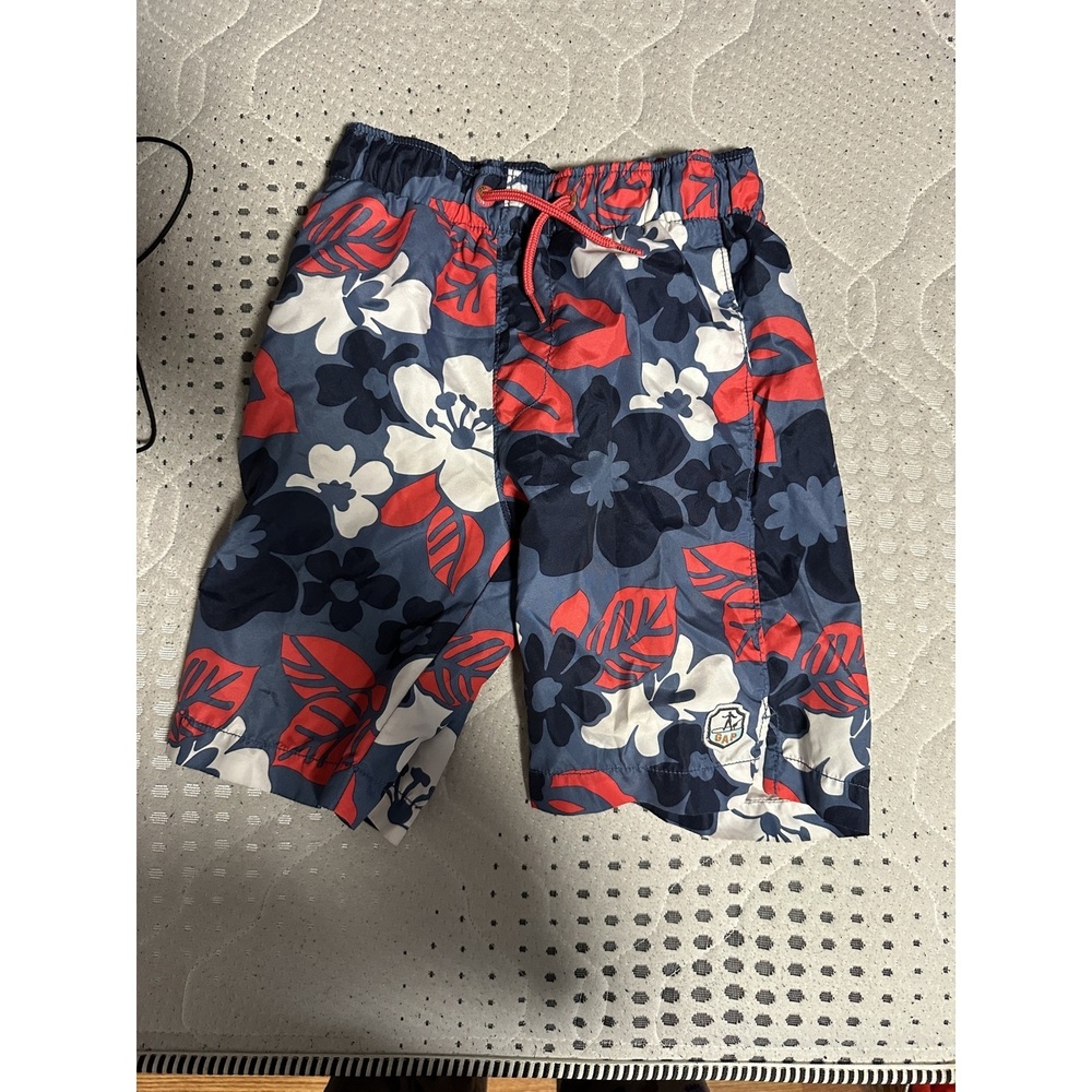 Blue floral Boys Swim Trunks